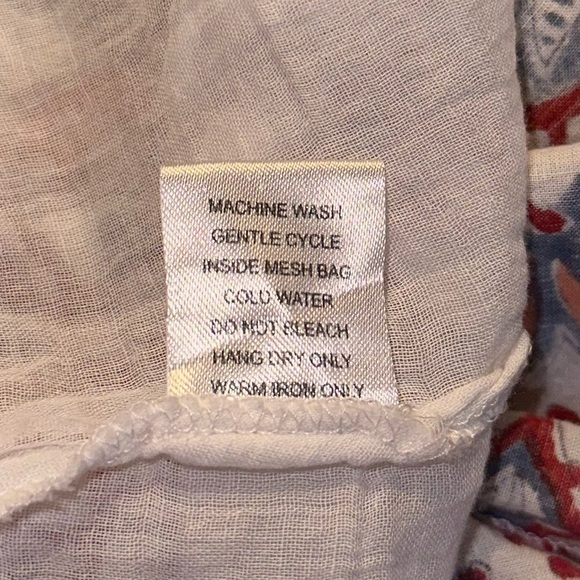 Sole by Mare Sole Amore Beautiful 100% Cotton Boho Puff Sleeve Lined Dress Sz M - Picture 12 of 12